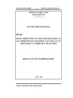 hoàn thiện công tác kế toán bán hàng và xác định kết quả bán hàng tại công ty cổ phần dược và thiết bị y tế hà tĩnh