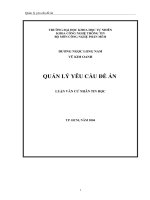 luận văn cử nhân tin học và quản lý yêu cầu đề án