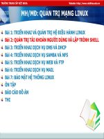 BÀI 2 QUẢN TRỊ TÀI KHOẢN NGƯỜI DÙNG VÀ LẬP TRÌNH SHELL