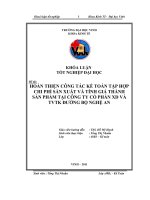 hoàn thiện công tác kế toán tập hợp chi phí sản xuất và tính giá thành sản phẩm tại công ty cổ phần xây dựng và tư vấn thiết kế đường bộ nghệ an