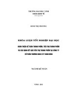 hoàn thiện kế toán thành phẩm, tiêu thụ thành phẩm và xác định kết quả tiêu thụ thành phẩm tại công ty cổ phần thương binh 27 7 ninh bình
