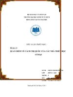 QUAN ĐIỂM VỀ CÁCH TRỊ QUỐC CỦA CÁC NHÀ TRIẾT HỌC THỜI CỔ ĐẠI