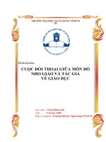 cuộc đối thoại giữa môn đồ nho giáo và tác giả về giáo dục