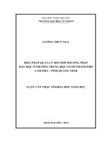 Biện pháp quản lý đổi mới phương pháp dạy học ở Trường Trung học cơ sở Thành phố Cẩm Phả , tỉnh Quảng Ninh