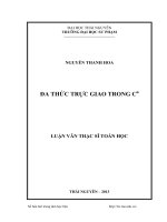 Đa thức trực giao trong Cn luận án thạc sĩ