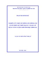 Nghiên cứu một số thông số chính làm cơ sở thiết kế thiết bị sấy vải quả sử dụng năng lượng khí sinh học (biogas)
