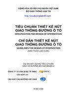 Tiêu chuẩn thiết kế nút giao thông