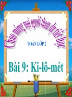 bài giảng toán 2 chương 6 bài 9 ki-lô-mét