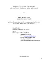 hướng dẫn học sinh giỏi áp dụng định luật bảo toàn electron trong giải toán hóa học