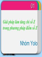 Giải pháp làm tăng chỉ số Z trong phương pháp điểm số Z