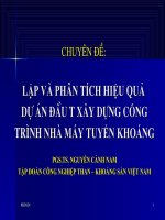 Lập và phân tích hiệu quả dự án đầu tư xây dựng công trình nhà máy tuyển khoáng