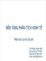 slide bài giảng nền tảng phân tích kinh tế lecture 6 - the rationale for economic benefit-cost analysis