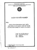 Luận văn phân tích tình hình thực hiện hợp đồng xuất khẩu gốm mỹ nghệ tại doanh nghiệp tư nhân tân phát