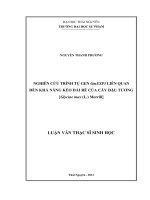 Nghiên cứu trình tự gen GmEXP1 liên quan đến khả năng kéo dài rễ của cây đậu tương