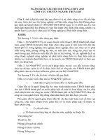 Đáp án ngân hàng câu hỏi thi công chức ngành thủy lợi 2014