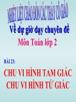 bài giảng toán 2 chương 5 bài 23 chu vi tam giác - chu vi hình tứ giác
