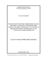 Sử dụng phương pháp thực nghiệm trong dạy học phát hiện và giải quyết vấn đề khi dạy học chương các định luật bảo toàn vật lý cơ bản 10, theo hướng phát huy tính tích cực, tự lực và sáng tạo của học sinh miền núi