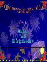 bài giảng toán 1 chương 4 bài 7 ôn tập các số đến 10