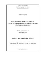 Tổng hợp và xác định các đặc trưng của vật liệu Coosite trên cơ sở Fe2O3, ứng dụng xử lý khí H2S cho Biogas