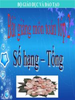 bài giảng toán 2 chương 1 bài 2 số hạng - tổng