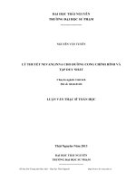 Lý thuyết Nevaninna cho đường cong chỉnh hình và tập duy nhất