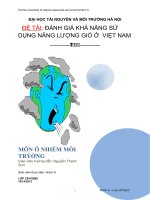 đánh giá khả năng sử dụng năng lượng gió ở việt nam