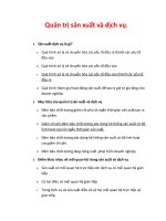 Quản trị sản xuất và dịch vụ