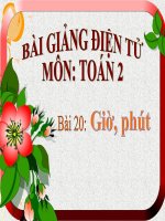 bài giảng toán 2 chương 5 bài 20 giờ, phút