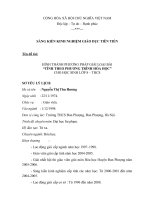 hình thành phương pháp giải loại bài tính theo phương trình hóa học cho học sinh lớp 8 – thcs