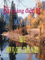 bài giảng toán 2 chương 6 bài 1 đơn vị, chục,trăm,nghìn