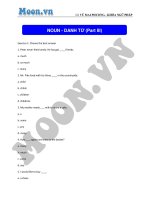 Tổng quát danh từ trong tiếng anh phần 2