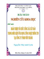 Luận văn kinh tế Hoàn thiện tổ chức công tác kế toán trong điều kiện ứng dụng công nghệ thông tin tại công ty TNHH viên thành