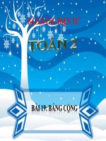 bài giảng toán 2 chương 2 bài 19 bảng cộng