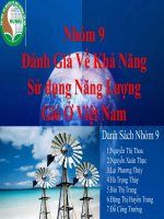 đánh giá về khả năng sử dụng năng lượng gió ở việt nam