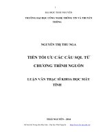 Tiền tối ưu các các SQL chương trình nguồn