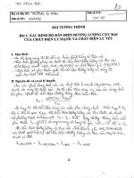 Thực Tập Hóa lý 2