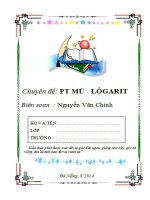 Phương trình, Bất phương trình Mũ và logarit (Tài liệu dạy thêm rất hay)