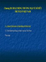 hoạt động thương mại về sở hữu trí tuệ ở việt nam