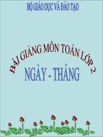 bài giảng toán 2 chương 3 bài 25 ngày, tháng