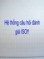 hệ thống câu hỏi đánh giá iso!!