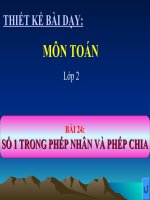 bài giảng toán 2 chương 5 bài 24 số 1 trong phép nhân và phép chia