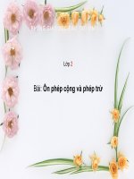 bài giảng toán 2 chương 4 bài 1 ôn tập về phép cộng và phép trừ