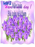 bài giảng toán 2 chương 2 bài 14 bài toán về ít hơn