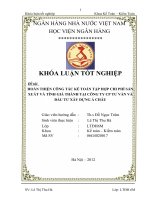 Báo cáo thực tập kế toán tập hợp chi phí và tính giá thành sản phẩm tại cty