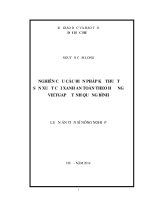 Nghiên cứu các biện pháp kỹ thuật sản xuất cải xanh an toàn theo hướng vietgap ở tỉnh quảng bình