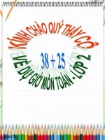 bài giảng toán 2 chương 2 bài 8 38+25