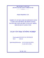 Nghiên cứu sử dụng một số chế phẩm vi sinh và hoá chất để phòng trừ bệnh nấm hại nguyên liệu ngô làm thức ăn gia súc trong kho bảo quản tại bắc ninh