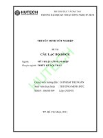 luận văn thiết kế nội thất câu lạc bộ rock