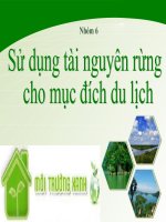 Sử dụng tài nguyên rừng  cho mục đích du lịch