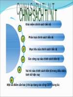 Khái niệm về chính sách tiền tệ.